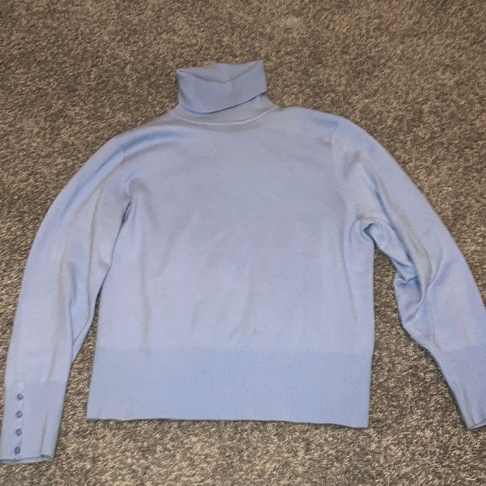 Blue turtle neck sweater